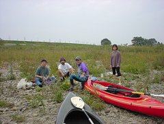 河原の休憩タイム