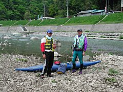 山田口右岸の出艇ポイント