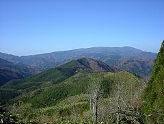 長く延びる氷ノ山南尾根