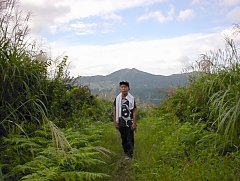 登山口直前のススキ野
