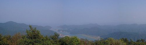 円山川河口の風景