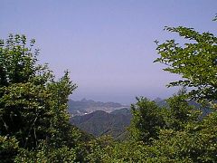 北の樹間からは竹野浜